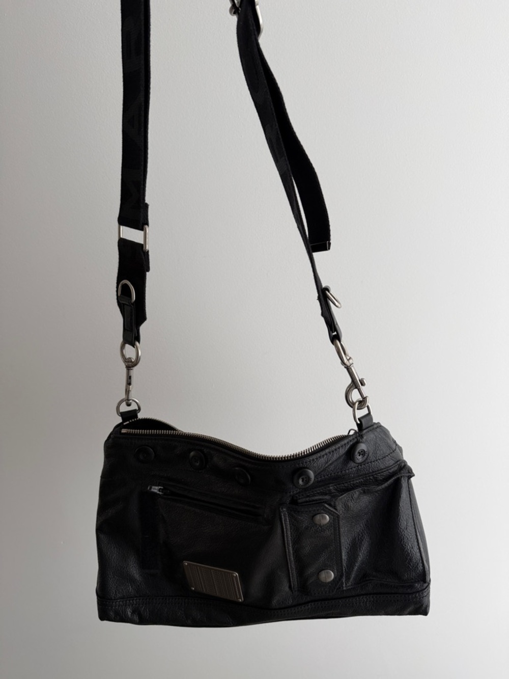 Goatskin The Large Cargo Bag Black - Picture 7 of 8